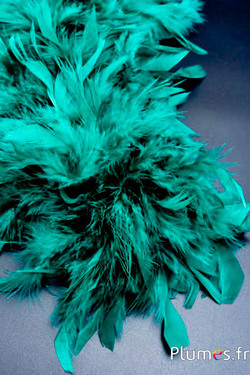 Boa piume di gallo - 10 cm - smeraldo